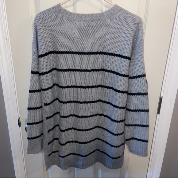 ANA A New Approach womens sweater XL gray black stripes. - Picture 4 of 7